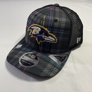 Baltimore Ravens New Era NFL Sideline Crucial Catch Trucker Snapback Hat Cap